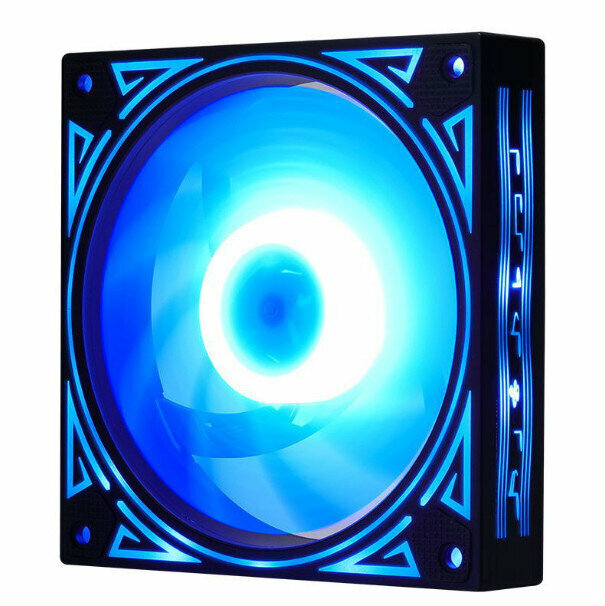 Computer Case RGB Color Changing Radiator Large Airflow Silent Cooling Fan (Blue)