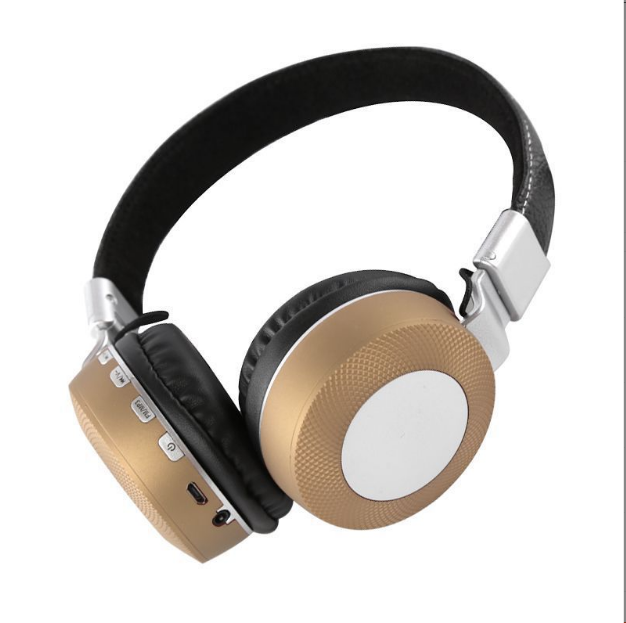 Sports Bluetooth 4.2 Subwoofer In-Ear Card Headset Wireless Gaming Headset (Gold)