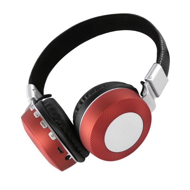 Sport Bluetooth 4.2 Subwoofer In-Ear Plug Card Over-the-Ear Wireless Gaming Headset (Red)