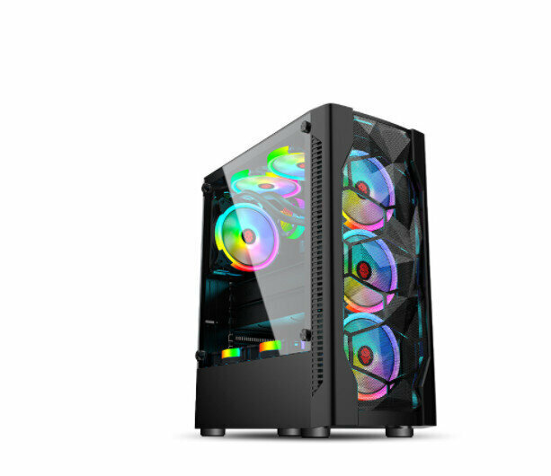 Desktop CaseGaming CaseSide Transparency USB3.0 (Ice Drill I (Black))