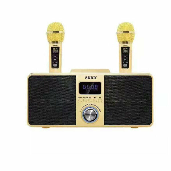 Wireless microphone Bluetooth subwoofer (gold)
