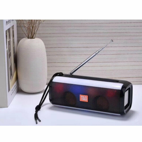 Bluetooth color light dual speaker speaker (black)