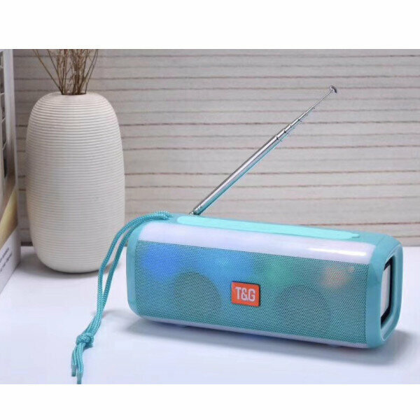Bluetooth color light double speaker speaker (green)