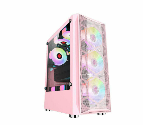 Desktop Case, Gaming Case, Side Penetration, USB3.0 (Ice Drill II. (Pink))