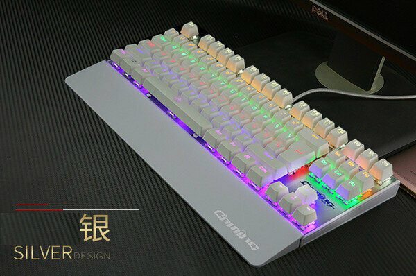 Wired mechanical keyboard-K28-Moonlight silver