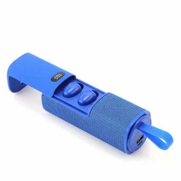 Bluetooth speaker binaural stereo headset (blue)