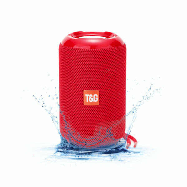 Fabric waterproof bluetooth speaker (red)