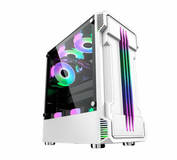 Desktop computer case, game case, side view USB3.0 (Three Musketeers (white))