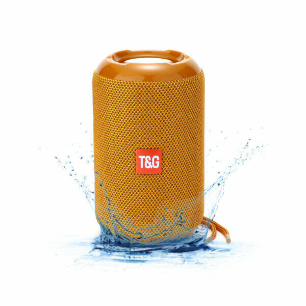 Fabric waterproof bluetooth speaker (gold)