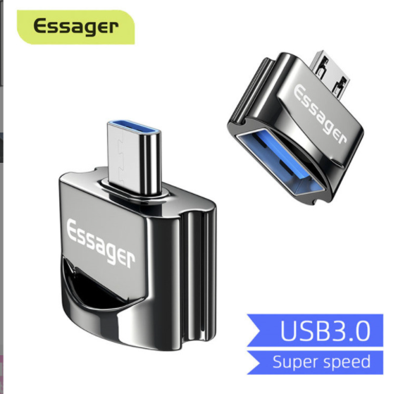 Micro Male to USB Female Adapter (Silver)