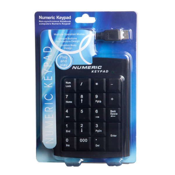 Wired USB Numeric Keypad (Black)