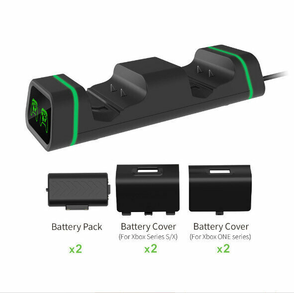 Compatible with Xbox Series S/X Universal Controller Dual Charger Dock Charger (Black)