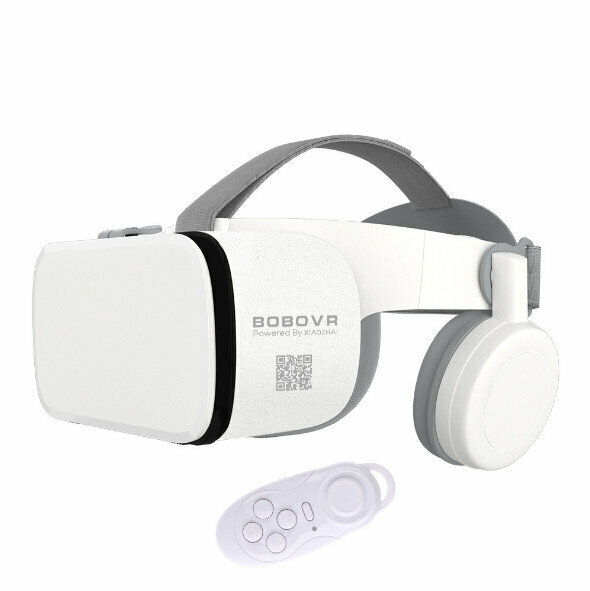 BOBOVRZ6 Otaku Bluetooth VR Glasses Wireless Headset Integrated Helmet 3D Virtual Reality Magic Mirror (English White +032 White)