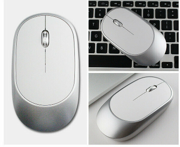 Mini Slim Wireless Bluetooth Mouse-Charging 2.4g Silent - Gray