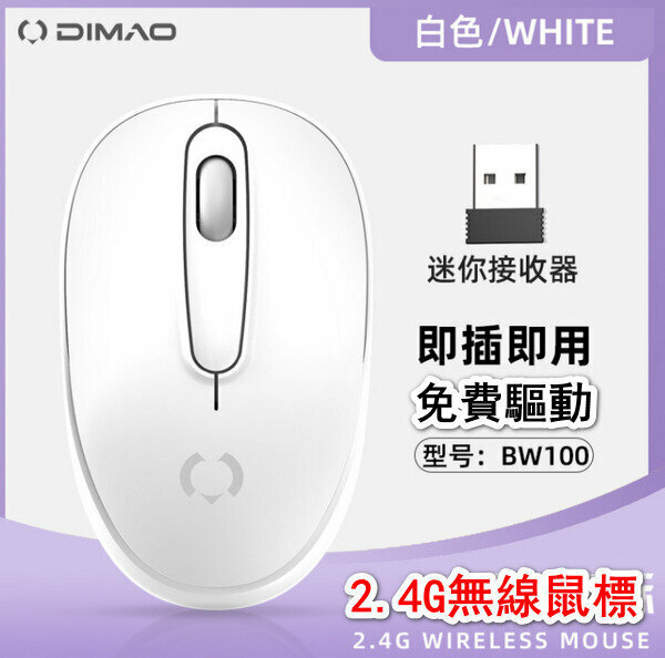 2.4G Wireless Mouse-BW100-White