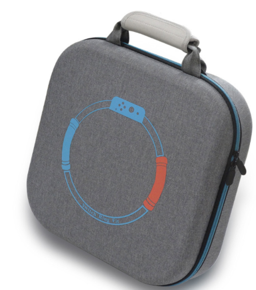 Nintendo Switch Fitness Ring Storage Bag Ring-Con Accessories Storage EVA Bag Portable Game Console Bag (Fitness Ring Bag Gray)