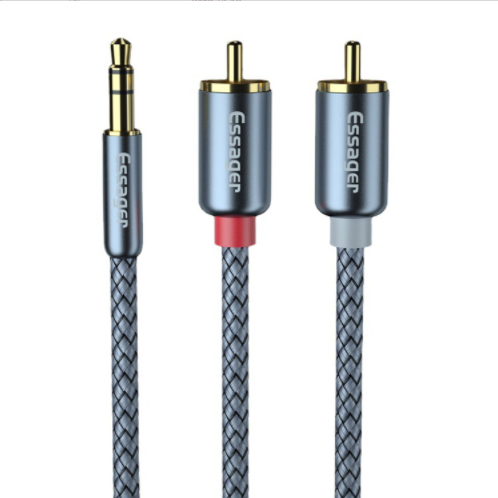 爆款3.5mm一分二轉雙蓮花頭RCA音頻轉接線音響電腦手機轉換線（0.5m）