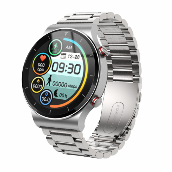 i19 Smart BraceletHeart RateBlood PressureBlood OxygenMusic Storage ControlTake Photos, Step Counting, Bluetooth Call Watch (Silver Steel)