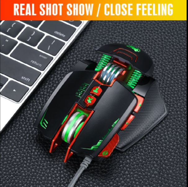 Mechanical Illuminated Racing Mouse (V9 Extreme Black)