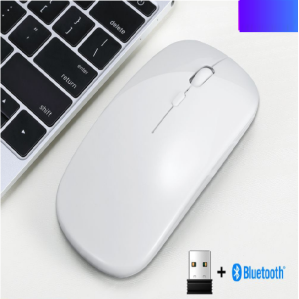 Charging Silent Dual-mode Mouse (P-Charging Wireless Bluetooth Dual-Mode White)