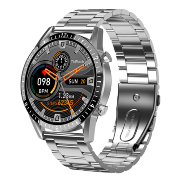 i9 heart rate, blood pressure, blood oxygen remote control, photography, swimming-grade bluetooth call, business call, smart watch (thick steel band-silver)