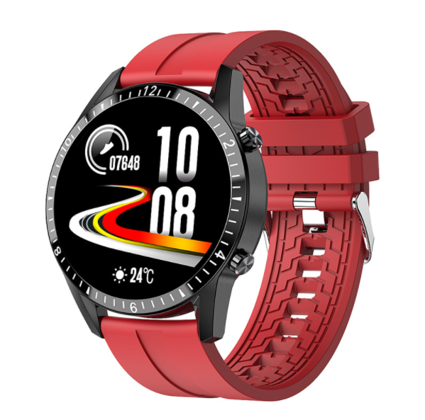 i9 Heart Rate, Blood Pressure, Blood Oxygen, Remote Control, Photo, Swimming-Grade, Bluetooth Call, Business Call, Smart Watch (TPU-Red)