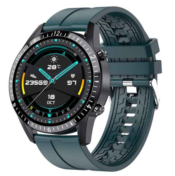 i9 Heart Rate, Blood Pressure, Blood Oxygen, Remote Control, Photography, Swimming-Grade, Bluetooth Call, Business Call, Smart Watch (TPU-Green)
