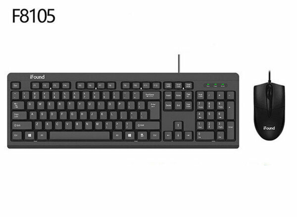 Wired Keyboard & Mouse Combo - F8105-