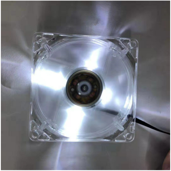 8025 transparent luminous 4-lamp cooling fan (contact customer service to confirm the color after placing an order)