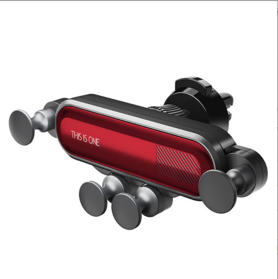 A car air outlet type mobile phone navigation gravity bracket (red)