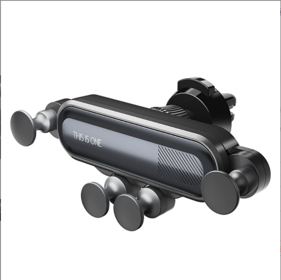A car air outlet type mobile phone navigation gravity bracket (black)