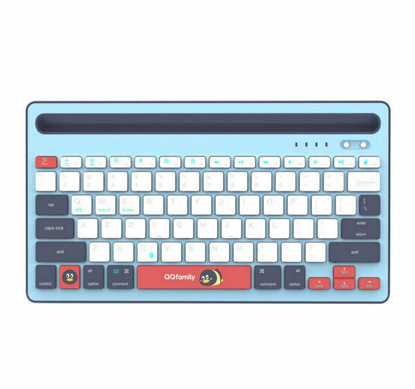 Wireless Bluetooth Slim Keyboard QK300-Blue