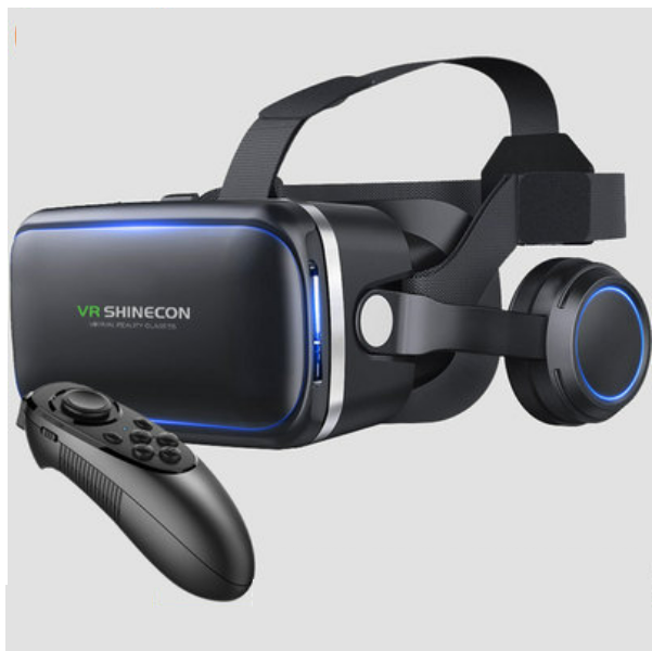 VR 3D Glasses [6th Generation Upgraded Version (English) + Remote Control 052 Black]