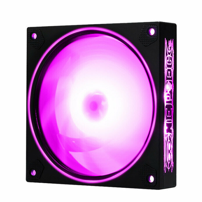 3D Holographic Computer Chassis Radiator ARGB Optical Chassis Fan (Pink (Small 3pin + Large 4pin))