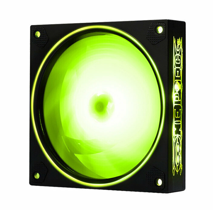 3D Holographic Computer Chassis Radiator ARGB Optical Chassis Fan (Green (Small 3pin + Large 4pin))