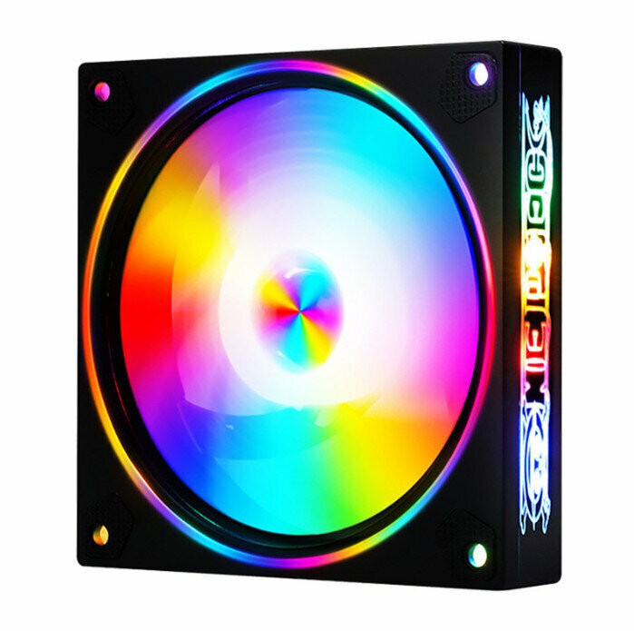 3D Holographic Computer Case Radiator ARGB Optical Chassis Fan (Color (Small 3pin + Large 4pin))