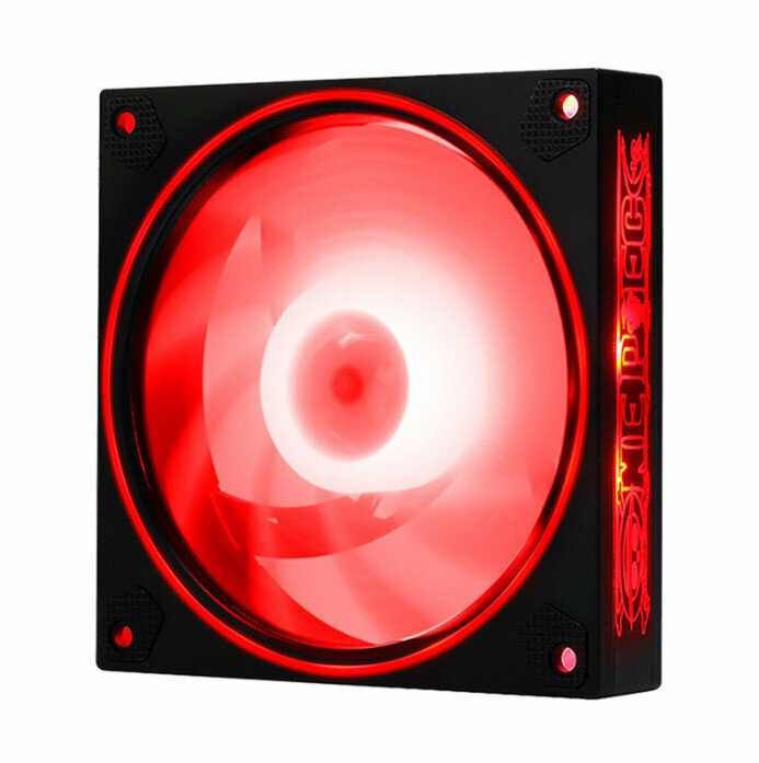 3D Holographic Computer Case Radiator ARGB Optical Chassis Fan (Red (Small 3pin + Large 4pin))