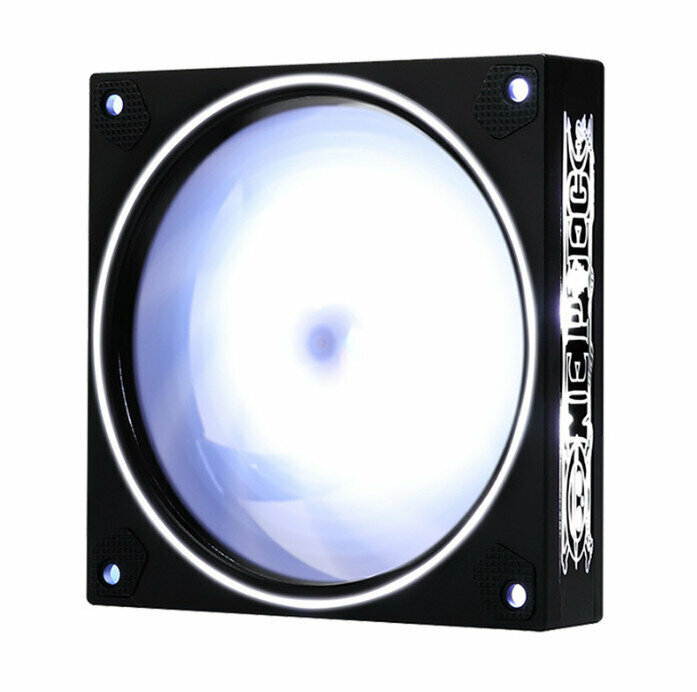 3D Holographic Computer Case Radiator ARGB Optical Chassis Fan (White (Small 3pin + Large 4pin))