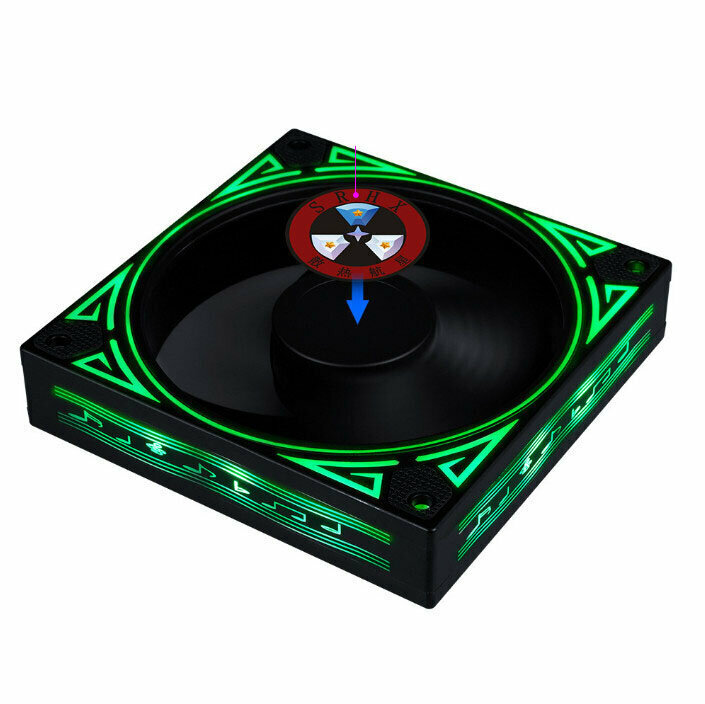 LED Cool Computer Case Fan Radiator ARGB Optical Case Fan Radiator (Green)