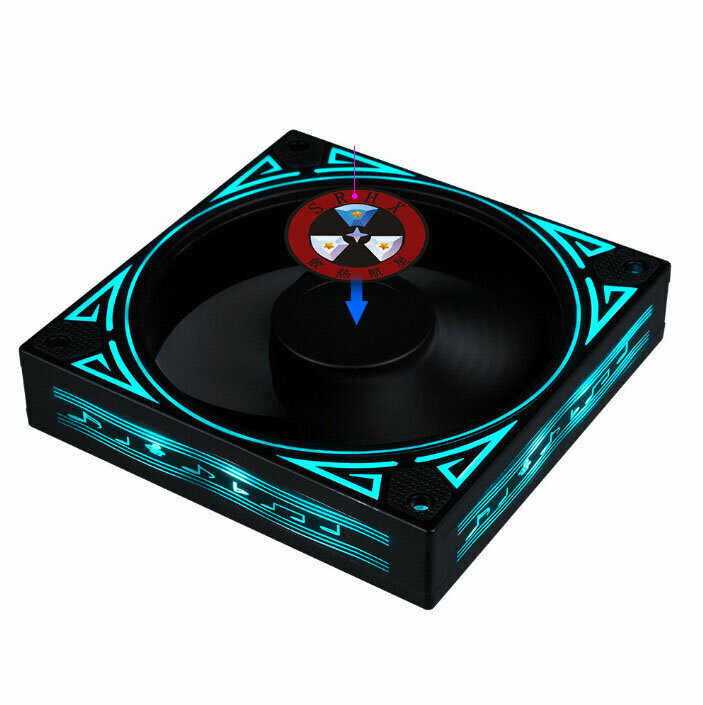 LED Cool Computer Case Fan Cooler ARGB Optical Case Fan Radiator (Ice Blue)