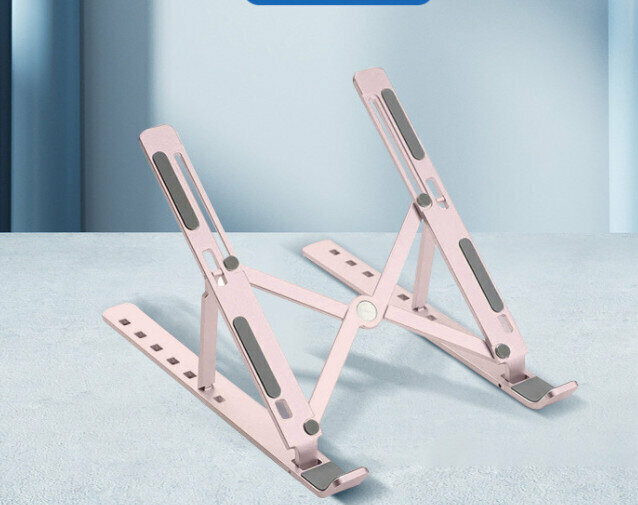 Laptop folding heat dissipation aluminum alloy bracket color [rose pink—X aluminum alloy]