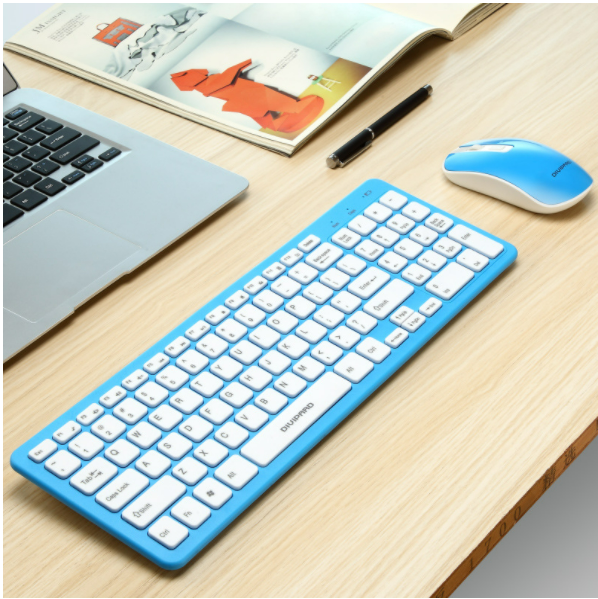 Wireless Keyboard & Mouse Combo (Blue)