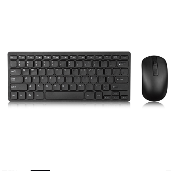 Wireless 2.4G Mini Keyboard and Mouse Combo (Black)