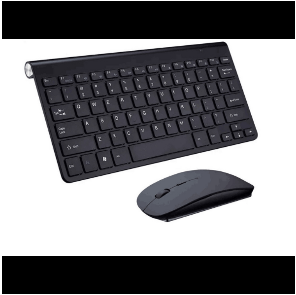 Slim Wireless Keyboard & Mouse Combo (Black)