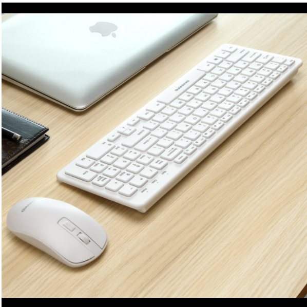 Wireless Keyboard & Mouse Combo (White)