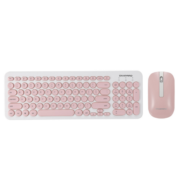 2.4G Wireless Keyboard & Mouse Combo (Pink)