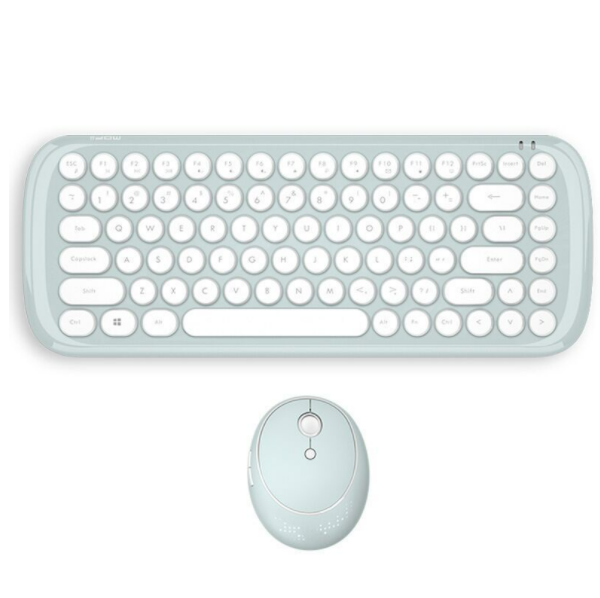 Office Mini Wireless Keyboard and Mouse Combo (Candy Mint Green Normal Edition)