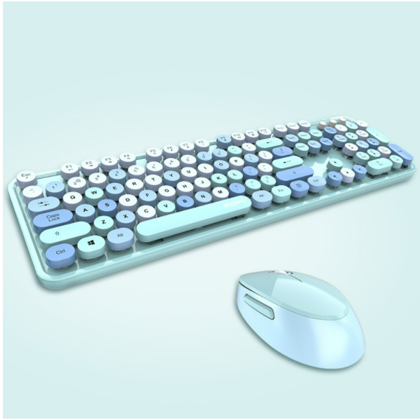 Ferris Hand Wireless Keyboard and Mouse Combo (Sweet Blue Mixed Version)