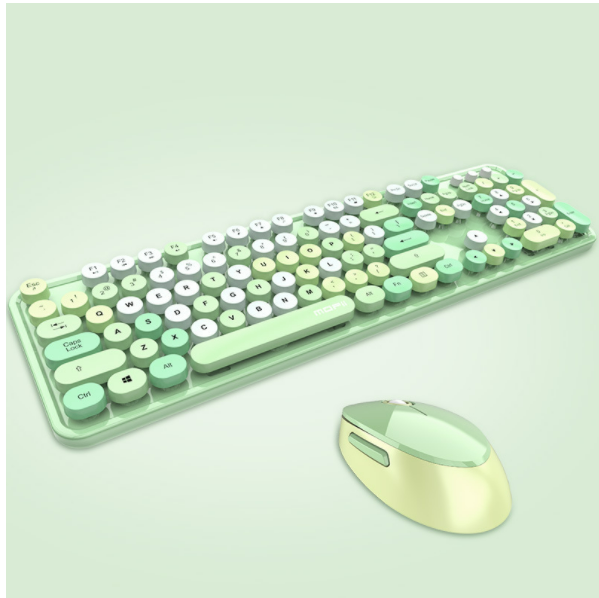Ferris Hand Wireless Keyboard and Mouse Combo (Sweet Green Mixed Color Version)