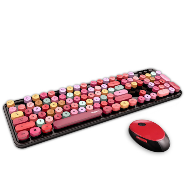 Ferris Hand Wireless Keyboard and Mouse Combo (Sweet Lipstick Mixed Version)